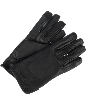 Rękawiczki skórzane damskie czarne polar touch finger na dotyk BELTIMORE K25
