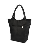 Torebka Damska Shopper Skóra Naturalna Miękka Beltimore Czarna 937