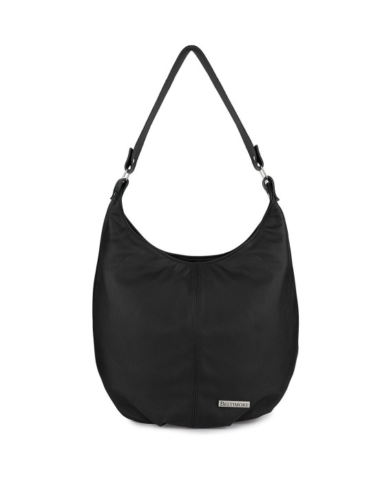 Torebka Damska Shopper Skóra Naturalna Miękka Beltimore Czarna 938