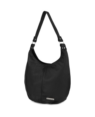Torebka Damska Shopper Skóra Naturalna Miękka Beltimore Czarna 938
