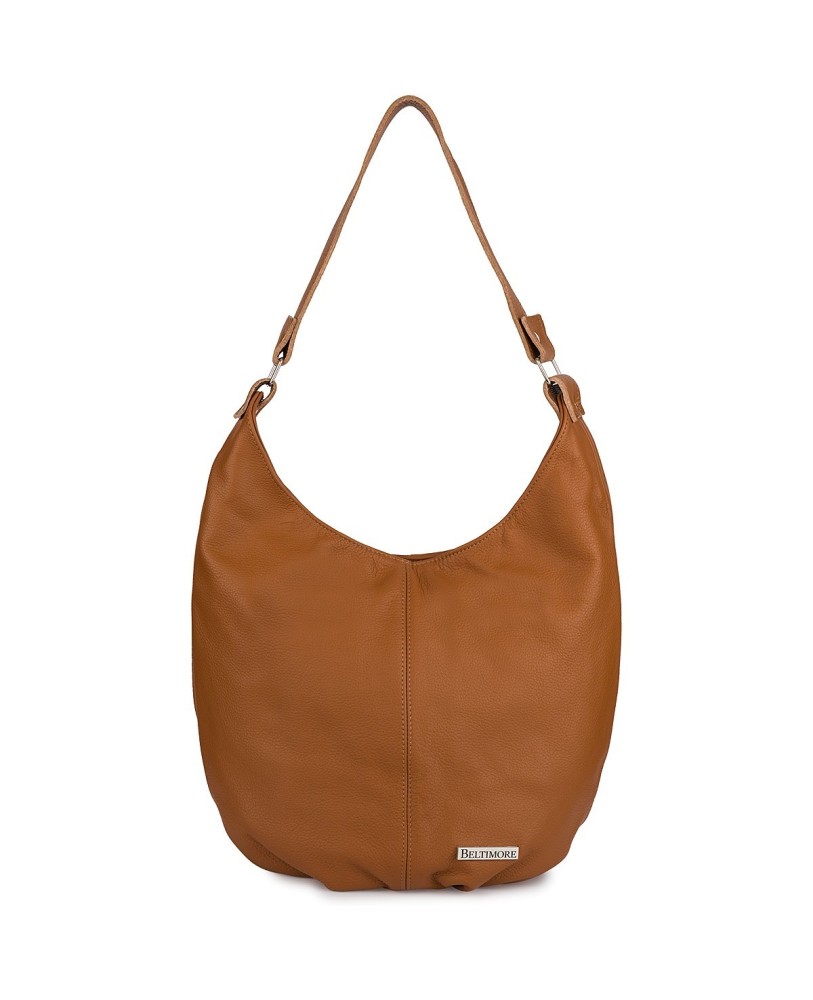 Torebka Damska Shopper Skóra Naturalna Miękka Beltimore Camel 938