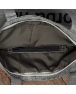 Szara Torba damska na zakupy wielorazowa duża torba shopper z nadrukiem TA-22grey