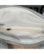 Szara Torba damska na zakupy wielorazowa duża torba shopper z nadrukiem TA-58grey