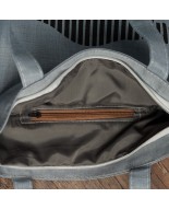 Szara Torba damska na zakupy wielorazowa duża torba shopper z nadrukiem TA-59grey