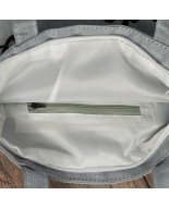 Szara Torba damska na zakupy wielorazowa duża torba shopper z nadrukiem TA-84grey