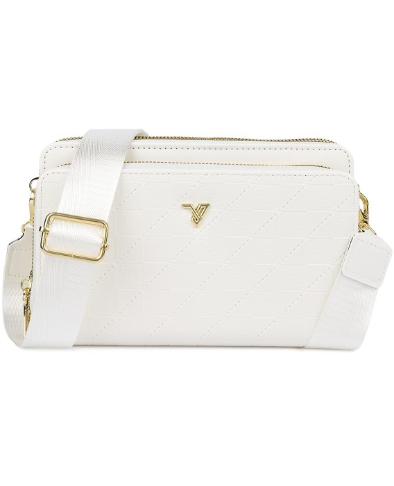 Biała Torebka crossbody damska mini na telefon i dokumenty POR-T-51
