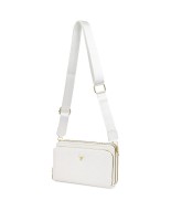 Biała Torebka crossbody damska mini na telefon i dokumenty POR-T-51