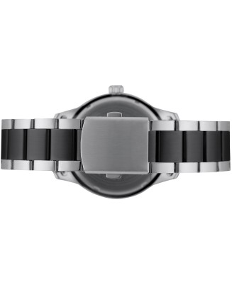 Zegarek męski bransoleta duży solidny czarno-srebrny klasyczny premium Beltimore BT02