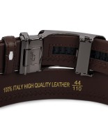 Pasek męski skórzany 3,5 cm klamra automatyczna Beltimore brązowy 02-543