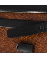 Pasek męski skórzany 3,5 cm klamra automatyczna Beltimore czarny 02-543