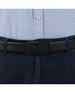 Pasek męski skórzany 3,5 cm klamra automatyczna Beltimore czarny 02-544