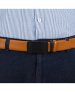 Pasek męski skórzany 3,5 cm klamra automatyczna Beltimore camel 02-554