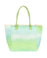 Neon zielona Duża torba plażowa boho torebka summer lekka zamek Tor-su