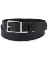Skórzany pasek damski do spodni sukienki czarna skóra nat 2,5 cm Beltimore O08