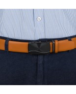 Pasek męski skórzany 3,5 cm klamra automatyczna Beltimore camel 02-562