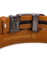 Pasek męski skórzany 3,5 cm klamra automatyczna Beltimore camel 02-562