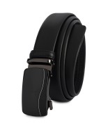 Pasek męski skórzany 3,5 cm klamra automatyczna Beltimore czarny 02-562