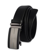 Pasek męski skórzany 3,5 cm klamra automatyczna Beltimore czarny 02-567
