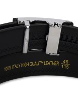 Pasek męski skórzany 3,5 cm klamra automatyczna Beltimore czarny 02-570