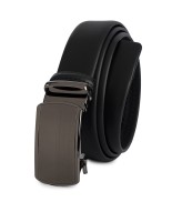 Pasek męski skórzany 3,5 cm klamra automatyczna Beltimore czarny 02-577