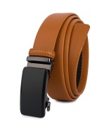 Pasek męski skórzany 3,5 cm klamra automatyczna Beltimore camelowy 02-593