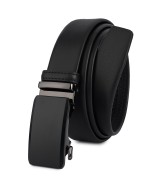 Pasek męski skórzany 3,5 cm klamra automatyczna Beltimore czarny 02-593
