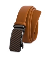 Pasek męski skórzany 3,5 cm klamra automatyczna Beltimore camelowy 02-601