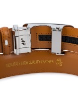 Pasek męski skórzany 3,5 cm klamra automatyczna Beltimore camelowy 03-542