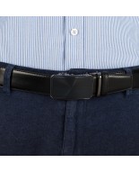 Pasek męski skórzany 3,5 cm klamra automatyczna Beltimore czarny 03-542