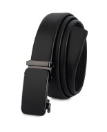 Pasek męski skórzany 3,5 cm klamra automatyczna Beltimore czarny 50-601