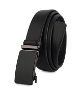 Pasek męski skórzany 3,5 cm klamra automatyczna Beltimore czarny 02-548