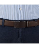 Pasek męski skórzany 3,5 cm klamra automatyczna Beltimore brązowy 02-548