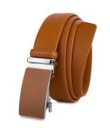 Pasek męski skórzany 3,5 cm klamra automatyczna Beltimore camelowy 02-548