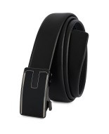 Pasek męski skórzany 3,5 cm klamra automatyczna Beltimore czarny 02-551