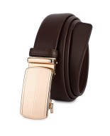 Pasek męski skórzany 3,5 cm klamra automatyczna Beltimore brązowy 02-578