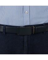 Pasek męski skórzany 3,5 cm klamra automatyczna Beltimore granatowy 02-575