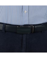 Pasek męski skórzany 3,5 cm klamra automatyczna Beltimore granatowy 02-592