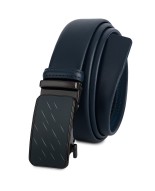 Pasek męski skórzany 3,5 cm klamra automatyczna Beltimore granatowy 02-599