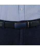 Pasek męski skórzany 3,5 cm klamra automatyczna Beltimore granatowy 02-601