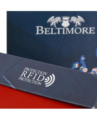 Męski portfel skórzany klasyczny RFiD czarny Beltimore U92