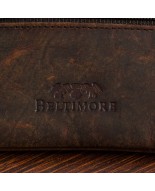 Skórzane etui na klucze dokumenty, pokrowiec kluczówka brązowe vintage E48