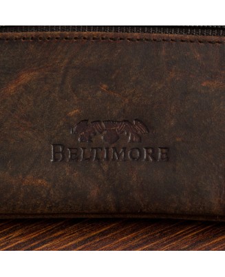 Skórzane etui na klucze dokumenty, pokrowiec kluczówka brązowe vintage E48