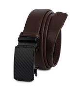 Pasek męski skórzany 3,5 cm klamra automatyczna Beltimore brązowy 51-554