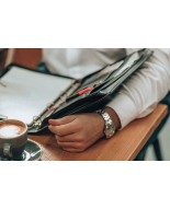 Czarny Beltimore luksusowy męski biwuar neseser aktówka teczka organizer dla handlowca I40