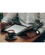 Czarny Beltimore luksusowy męski biwuar neseser aktówka teczka organizer dla handlowca I40