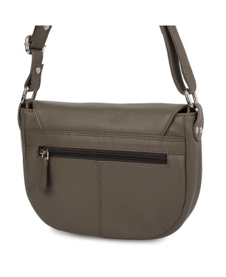 Torebka damska skórzana listonoszka mała premium slim klasyczna taupe Beltimore L57