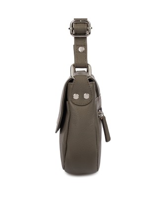 Torebka damska skórzana listonoszka mała premium slim klasyczna taupe Beltimore L57