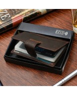 Etui na dokumenty karty skórzane slim Beltimore Ciemny brązG78