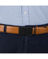 Pasek męski skórzany 3,5 cm klamra automatyczna Beltimore camelowy 03-543