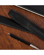 Pasek męski skórzany 3,5 cm klamra automatyczna Beltimore czarny 03-543